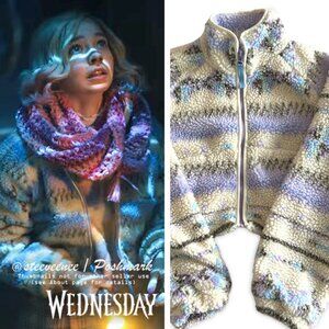 Pull&Bear Cropped Printed Teddy Jacket ASO Enid Sinclair